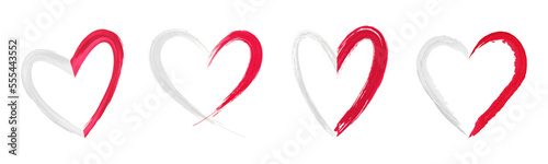 Heart in the colors of the flag of poland