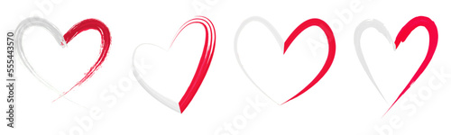 Heart in the colors of the flag of poland
