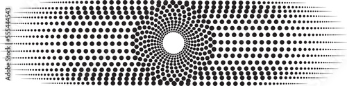 Halftone dots in circle form. round logo . vector dotted frame . design element
