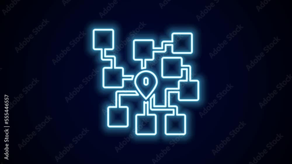 Glowing neon line Neural network icon isolated on black background. Artificial intelligence AI. 4K Video motion graphic animation Glowing neon line Neural network icon isolated on black background. Artificial intelligence AI. 4K Video motion graphic animation