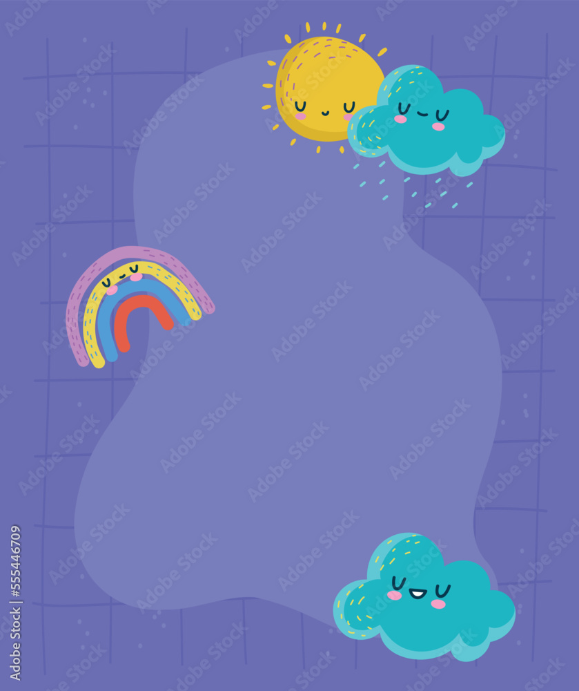 Naklejka premium kid illustration clouds
