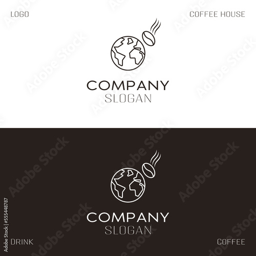 Vector coffee logo, space coffee