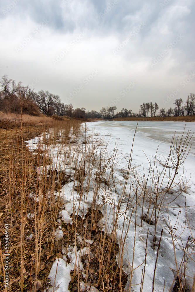 river in winter