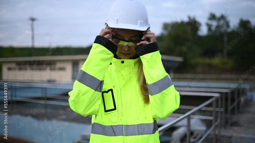Environmental engineers work at wastewater treatment plants,Water supply engineering working at Water recycling plant for reuse Environmental engineers work at wastewater treatment plants,Water supply engineering working at Water recycling plant for reuse