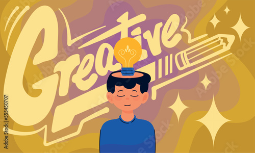 creative man with idea