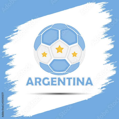 Argentina football soccer vector and Argentina flag colors grunge vector image (ID: 555451377)