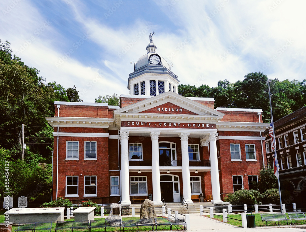 The Madison County Court House in downtown Marshall NC