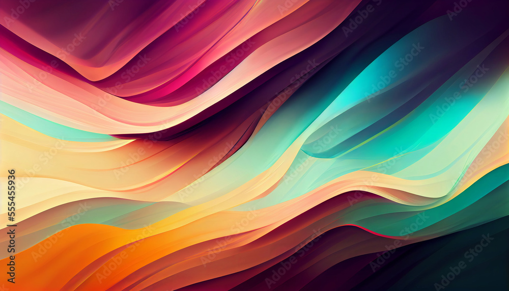 Abstract Colorful Background, Desktop Picture of Swirls, Waves, Stripes