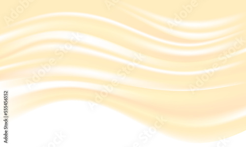 Cream waves realistic texture. Pouring milk flow