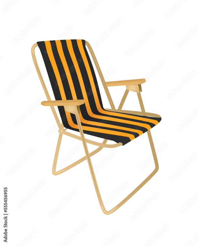 Colorful outdoor chair. vector illustration
