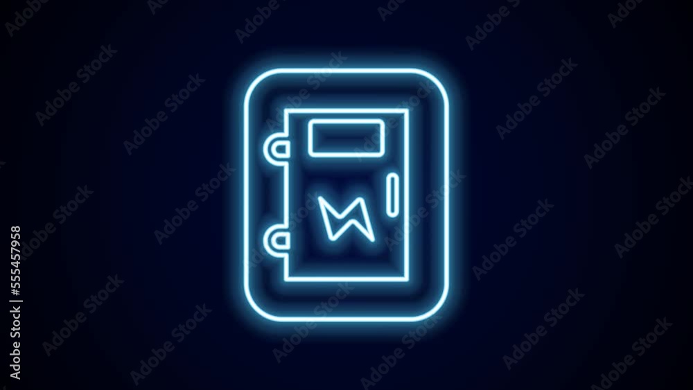 Glowing neon line Electrical panel icon isolated on black background. 4K Video motion graphic animation Glowing neon line Electrical panel icon isolated on black background. 4K Video motion graphic animation