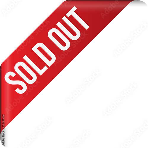 sold out sign ribbon