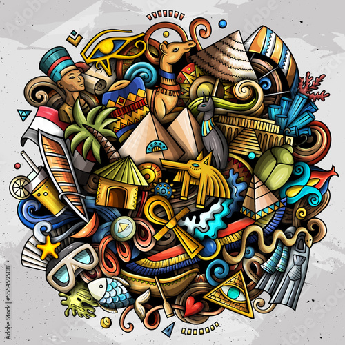 Egypt cartoon doodle funny illustration