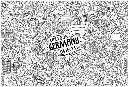 Set of Germany traditional symbols and objects