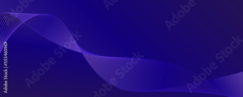 blue gradient flowing wave lines. Futuristic technology concept Vector illustration