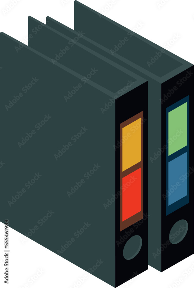 File folders cartoon icon. Office document storage File folders cartoon icon. Office document storage