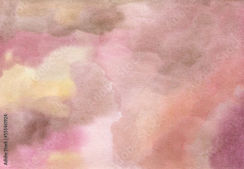 Soft Pink hand-drawn watercolor background