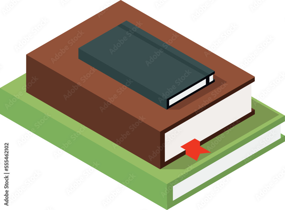 Notebooks stack. Different size books and notepads heap Notebooks stack. Different size books and notepads heap