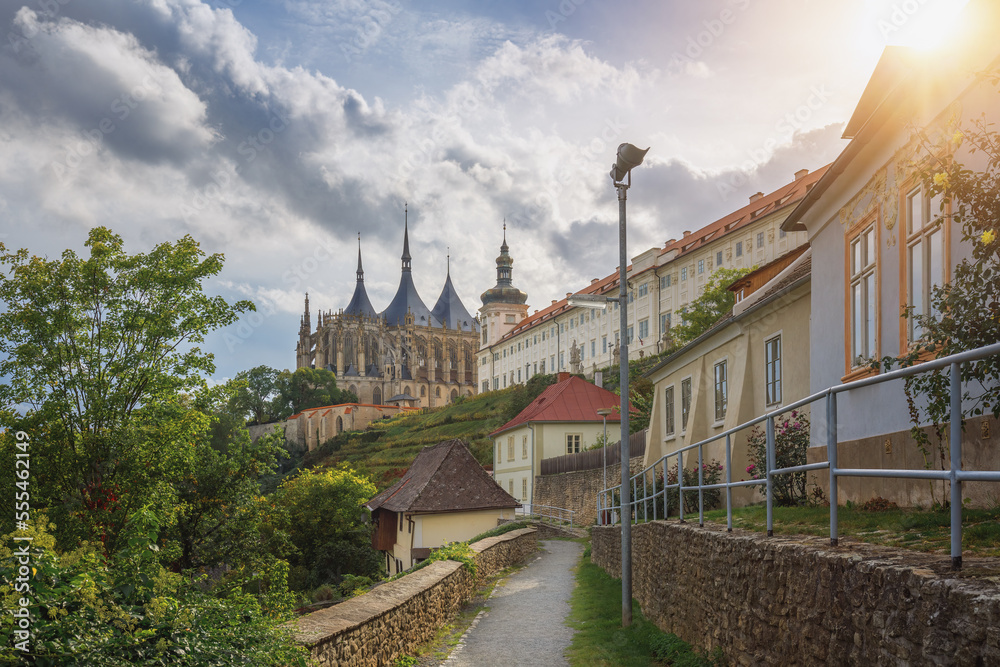 Kutna Hora view with Cathedral of St. Barbara and Jesuit College - Kutna Hora, Czech Republic
