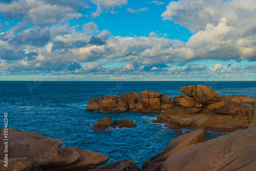 at the coast of ploumanach in september