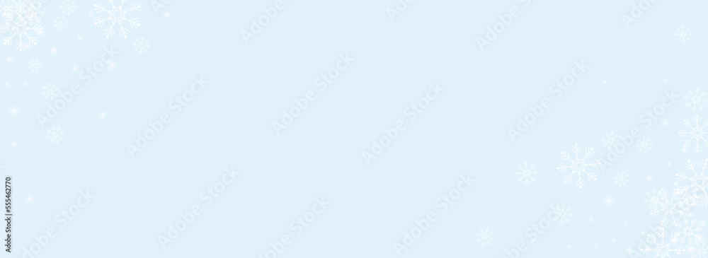 White Snow Vector Panoramic Blue Background. White Snow Vector Panoramic Blue Background.