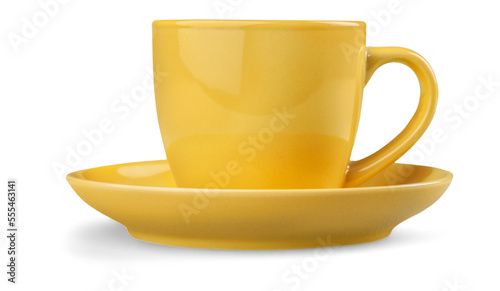 Blank yellow ceramic Coffee Cup