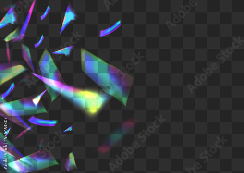 Shiny Kaleidoscope Vector Transparent Background.