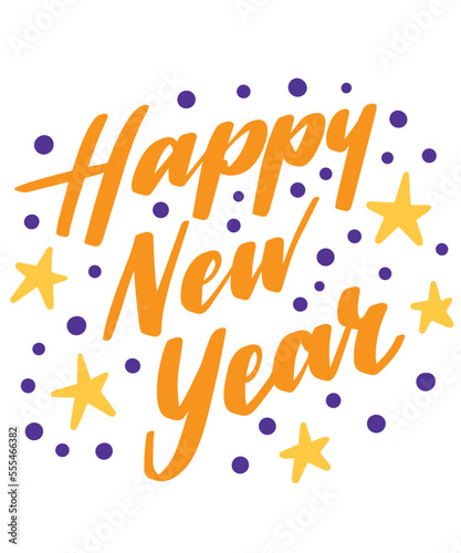 vector alphabet set, new year 