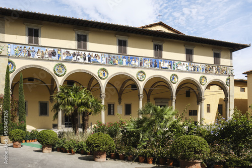 Ospedale del Ceppo di Pistoia in the Piazza Giovanni, old town of Pistoia; Pistoia, Tuscany, Italy photo