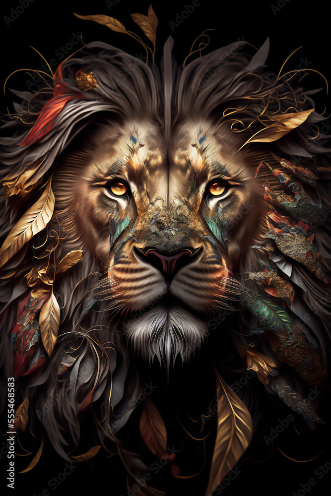 lion style creative - obrazy, fototapety, plakaty 
