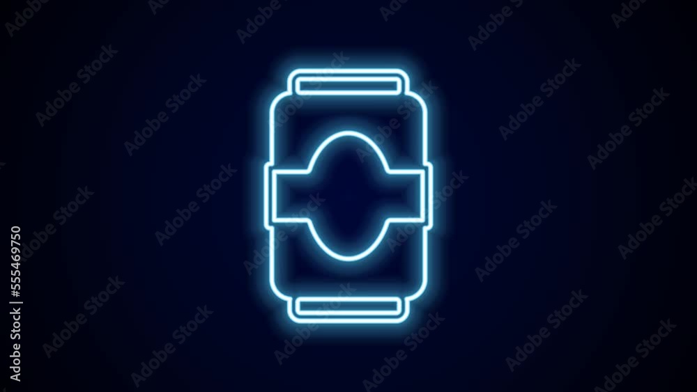 Glowing neon line Soda can icon isolated on black background. 4K Video motion graphic animation Glowing neon line Soda can icon isolated on black background. 4K Video motion graphic animation