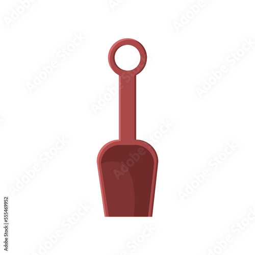 Pet food spatula vector illustration. Item for pet store, pet food spatula isolated on white background. Domestic animals concept