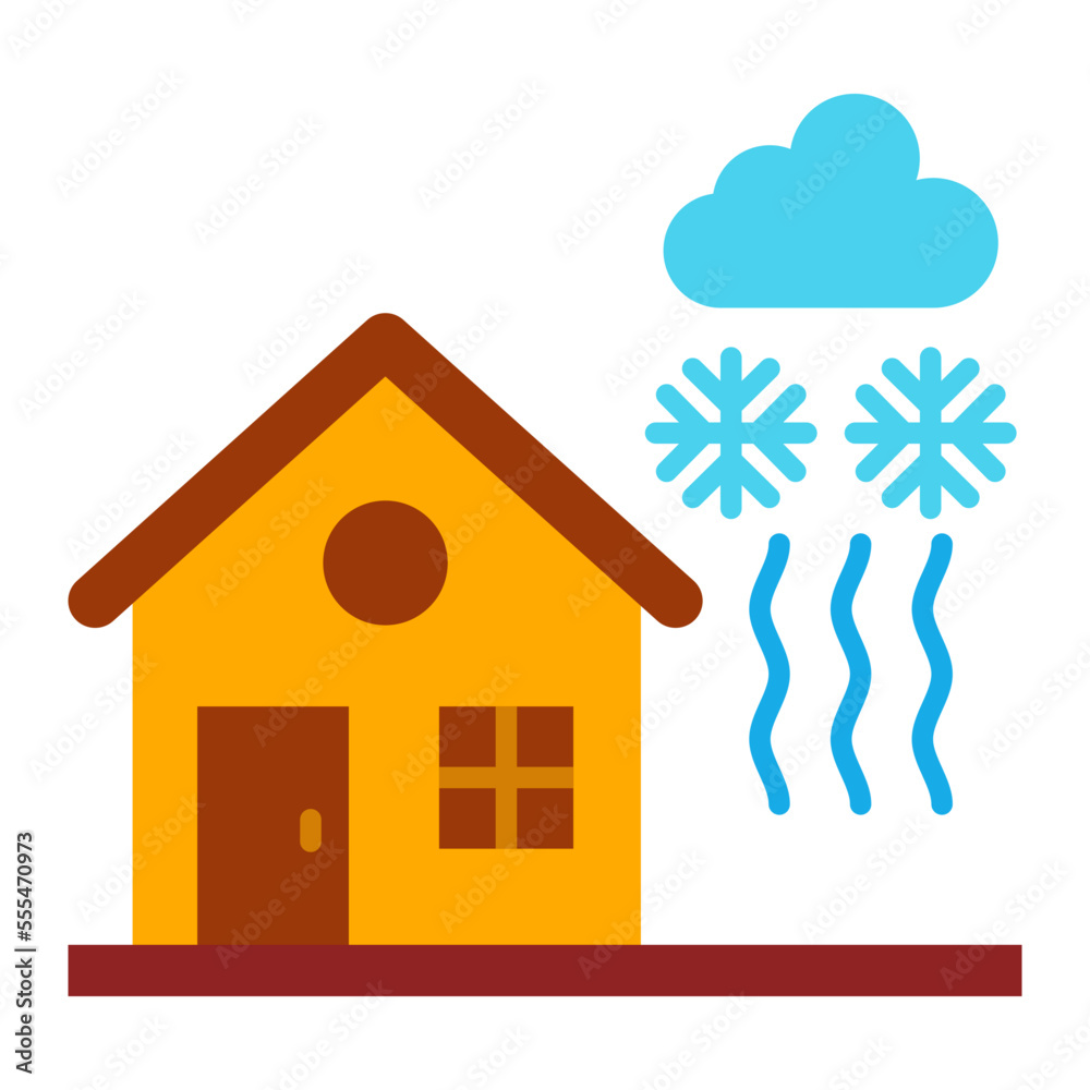 Fototapeta premium Cold Waves Flat Icon
