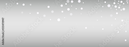 White Snowfall Vector Silver Panoramic