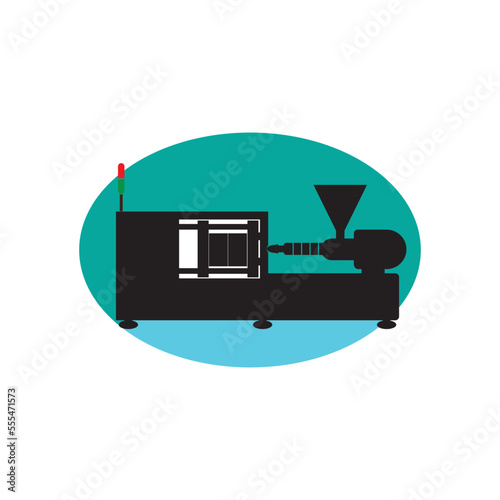 Vector diagram of an electric or hydraulic injection molding