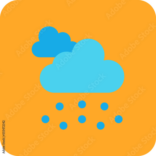 Hail Multicolor Round Corner Flat Icon