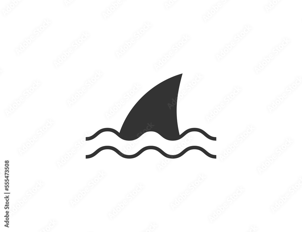 Shark fin, wave icon. Vector illustration. Shark fin, wave icon. Vector illustration.