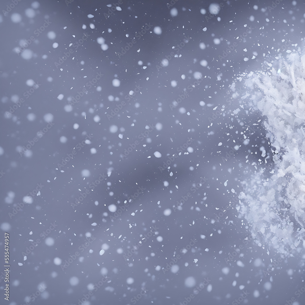 White snowflakes model texture render