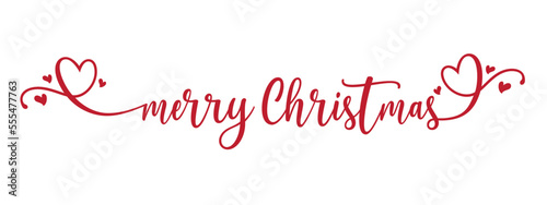 Merry christmas hand lettering calligraphy isolated on white background. Vector holiday illustration element. Merry Christmas script calligraphy