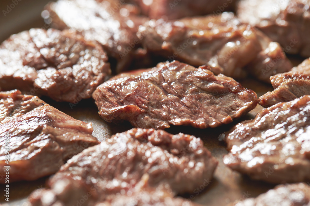 meat cooked on the grill meat cooked on the grill