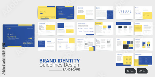 Minimalist Brand Identity Guidelines Landscape Brand Guidelines Design Brand Guideline template Brand Manual
