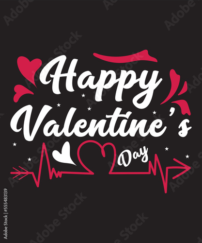 Wallpaper Mural Happy Valentine's Day Typography T-Shirt design Torontodigital.ca