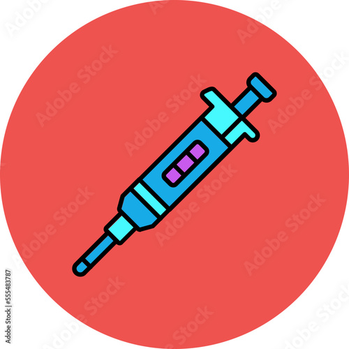 Pipette Multicolor Circle Filled Line Icon photo