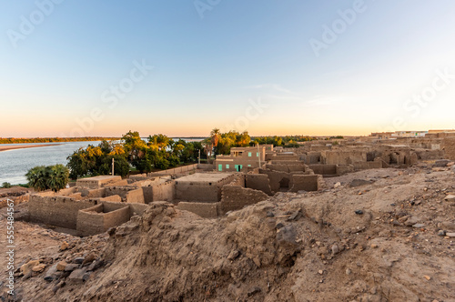 Mudbrick fortress built by the Mamluks; El Khandaq, Northern State, Sudan photo