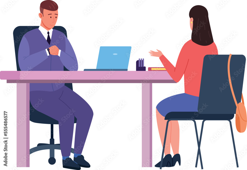 Hr interview with job seeker. Professional recruitment meeting Hr interview with job seeker. Professional recruitment meeting