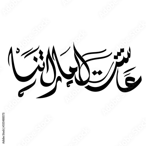 LONG LIVE UNITED ARAB EMIRATES arabic calligraphy lettering text on blue ornament background