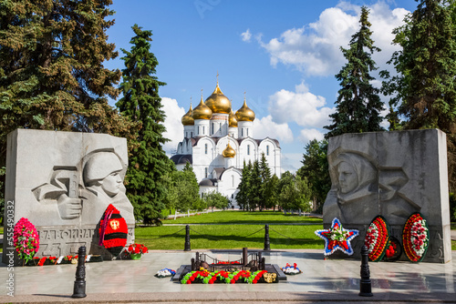 War Memorial with Eternal Flame, Assumption Cathedral; Yaroslavl, Yaroslavl Oblast, Russia photo