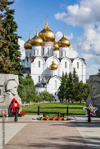 War Memorial with Eternal Flame, Assumption Cathedral; Yaroslavl, Yaroslavl Oblast, Russia photo