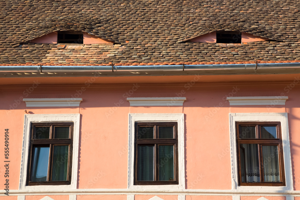 House with eyes; Sibiu, Transylvania Region, Romania House with eyes; Sibiu, Transylvania Region, Romania