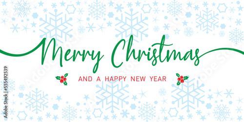 Marry christmas and happy new year lettering design. Christmas poster. Vector illustration